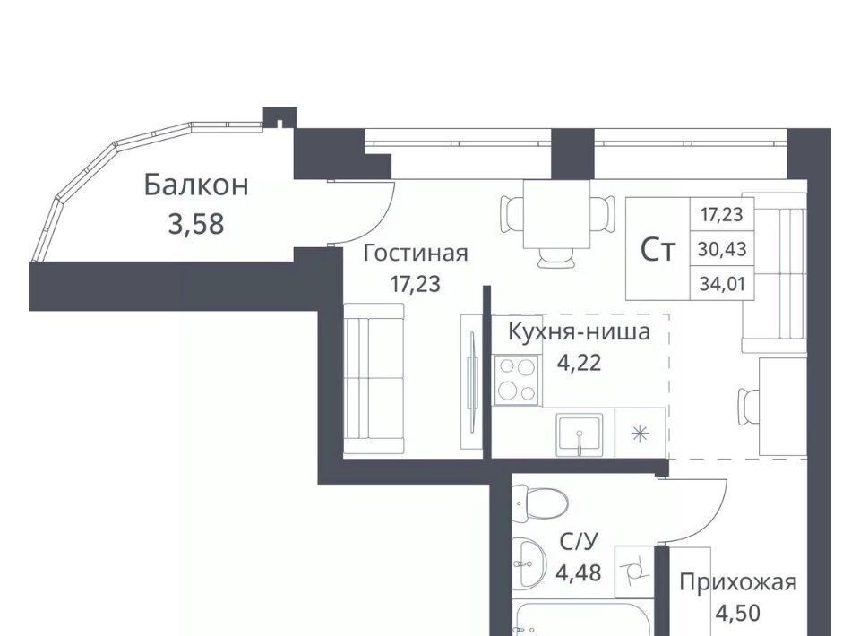 квартира г Новосибирск Заельцовская ул Игарская 40/2 фото 1