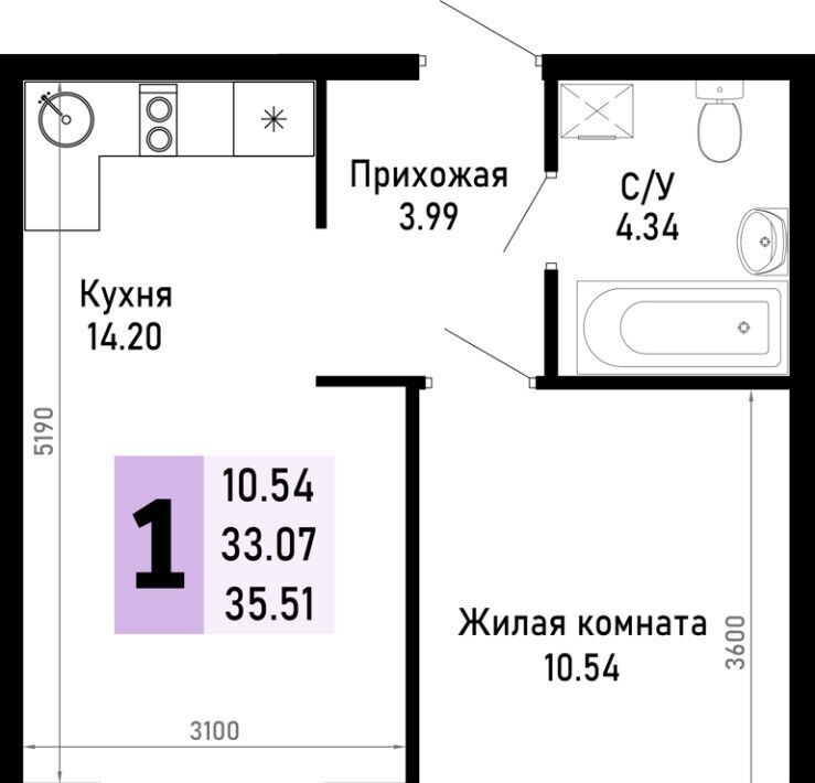 квартира р-н Анапский х Нижняя Гостагайка Анапа муниципальный округ фото 1