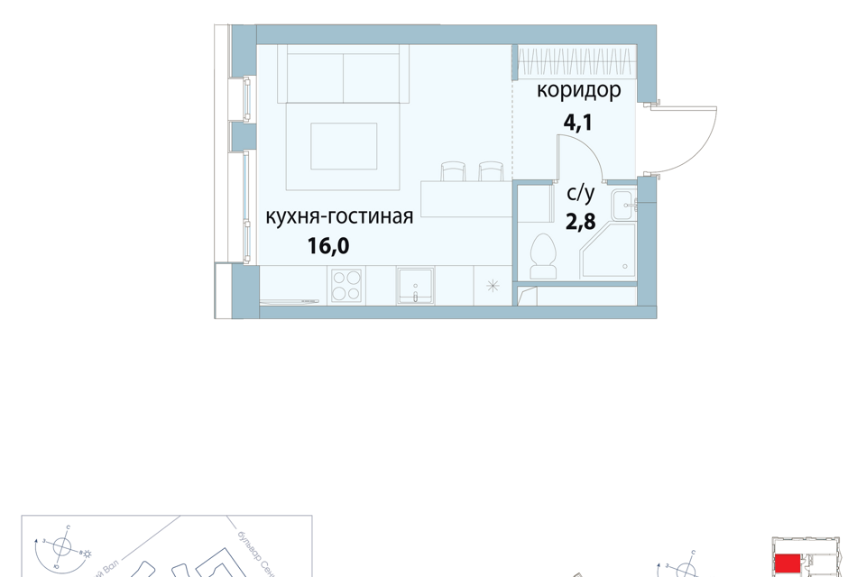 квартира г Москва ул Золоторожский Вал Юго-Восточный административный округ, 11 ст 20 фото 1