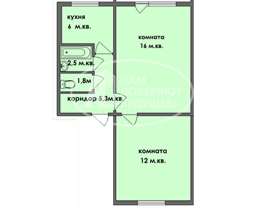 квартира г Гремячинск Юго-Восточный ул Попова 3 фото 1