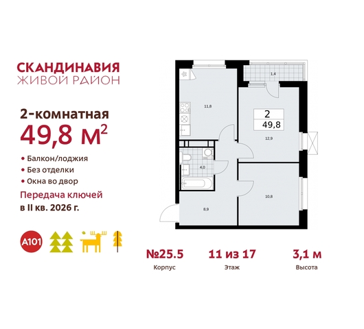 б-р Скандинавский 25/5 жилой район «Скандинавия» Сосенское, Бутово фото