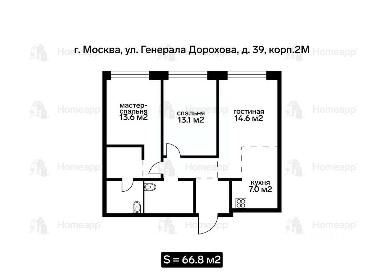 квартира г Москва метро Раменки ЗАО пр-кт Генерала Дорохова ЖК West Garden к 16, Московская область фото 2
