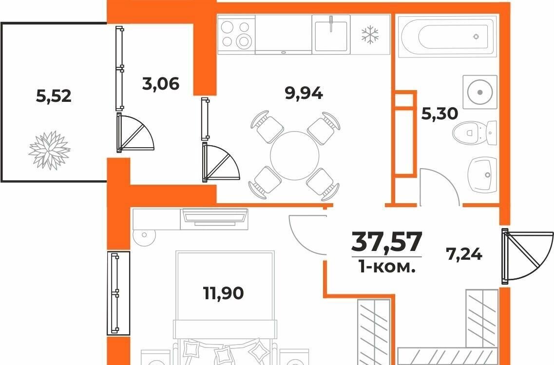 квартира г Хабаровск р-н Железнодорожный ул Воронежская 3 ЖК «Живописный сад» фото 1