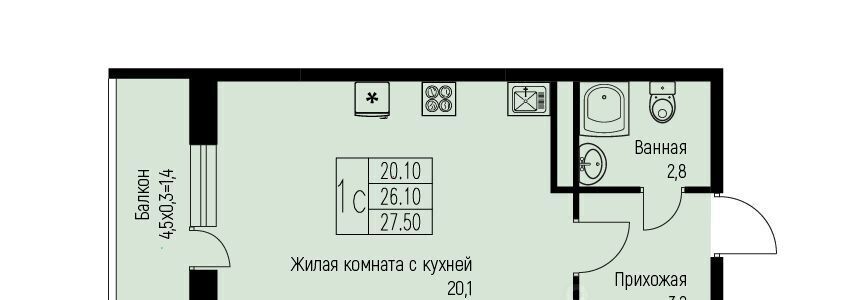 квартира г Краснодар п свх Прогресс п Березовый р-н Прикубанский ЖК Прогресс фото 1