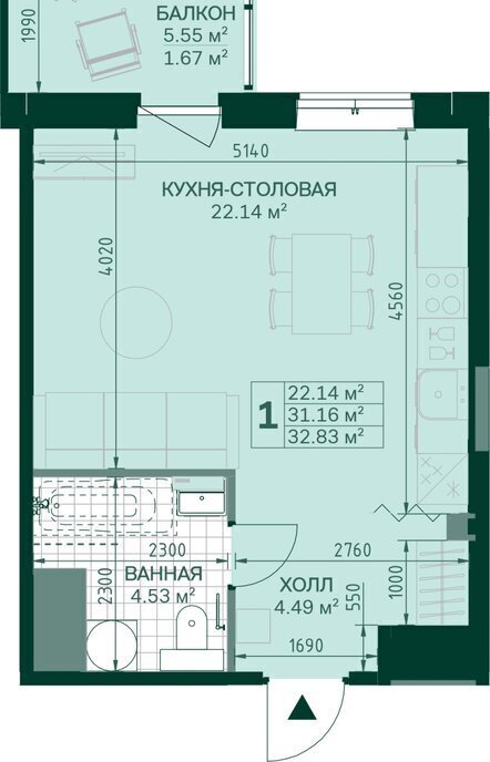 квартира г Санкт-Петербург метро Новочеркасская ул Магнитогорская 5к/3 ЖК Magnifika Residence округ Большая Охта фото 1