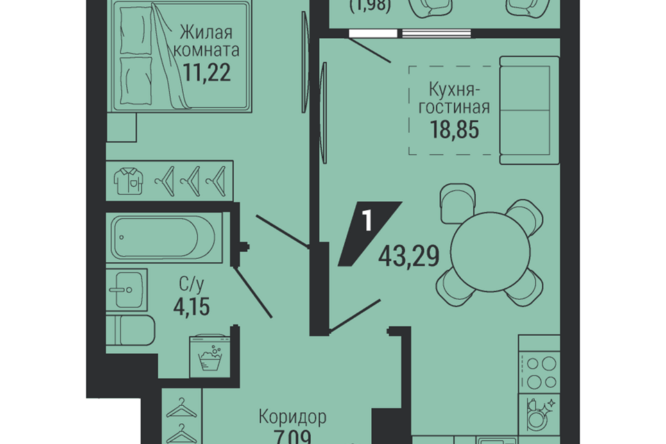 квартира г Екатеринбург р-н Орджоникидзевский Екатеринбург городской округ, 22 Партсъезда, 10 фото 1