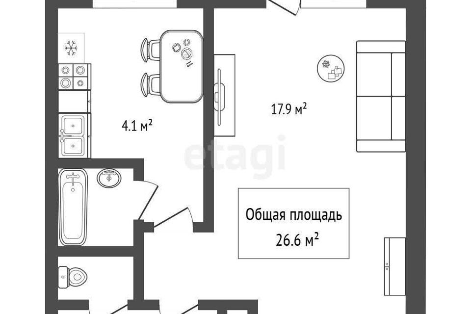 квартира г Новосибирск р-н Железнодорожный ул Фабричная 6в Новосибирск городской округ фото 8