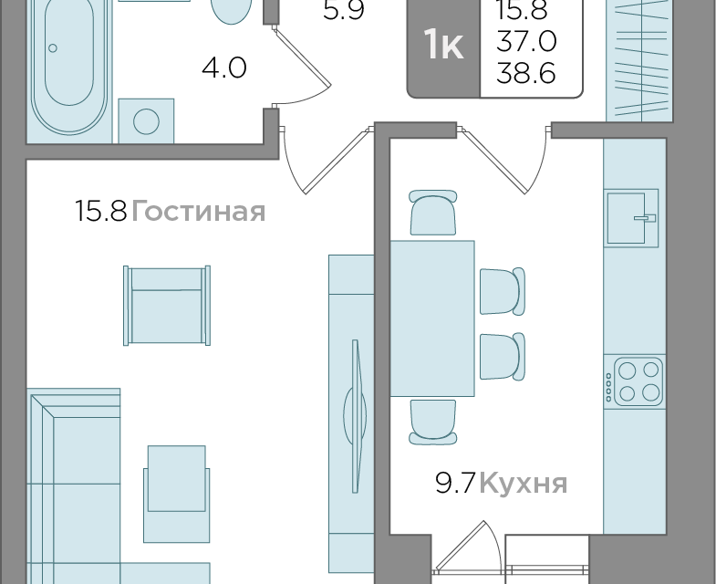 квартира г Калининград р-н Московский ул Батальная 94 городской округ Калининград фото 1