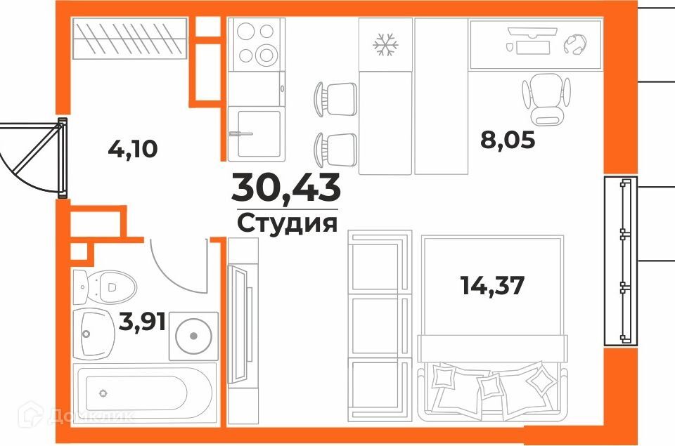 квартира г Хабаровск р-н Железнодорожный ул Воронежская 1 городской округ Хабаровск фото 1