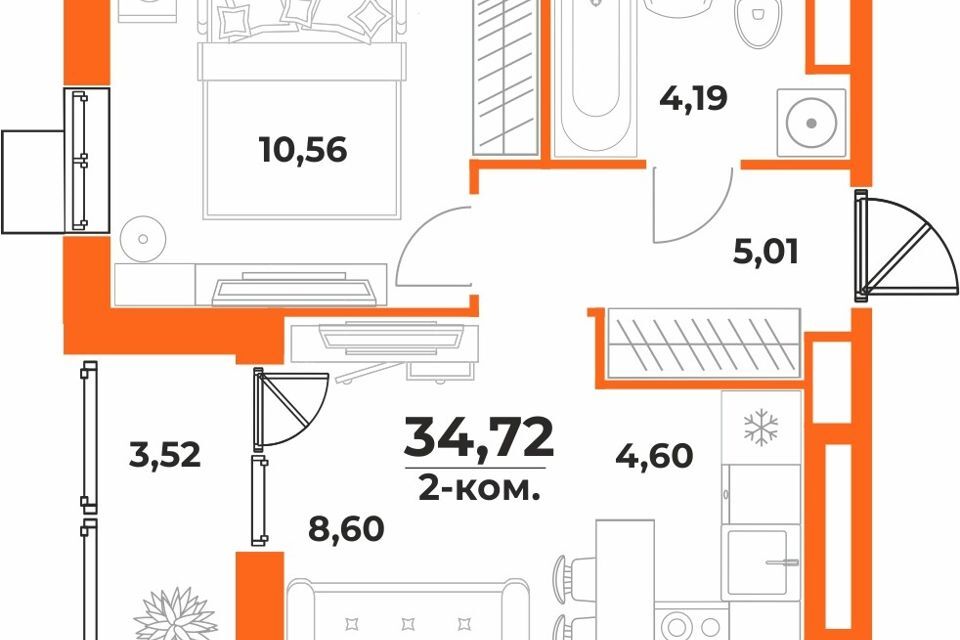 квартира г Хабаровск р-н Железнодорожный ул Воронежская 1 городской округ Хабаровск фото 1