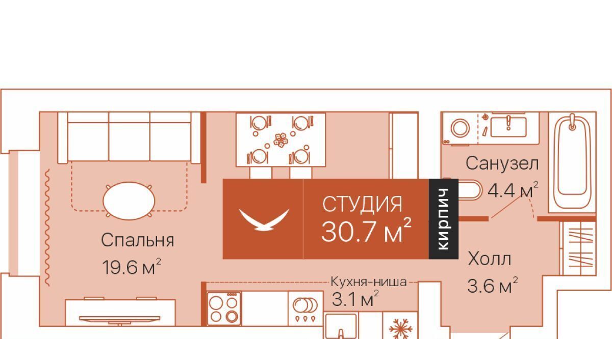 квартира г Тюмень р-н Ленинский ул Республики 204к/12 Ленинский административный округ фото 1