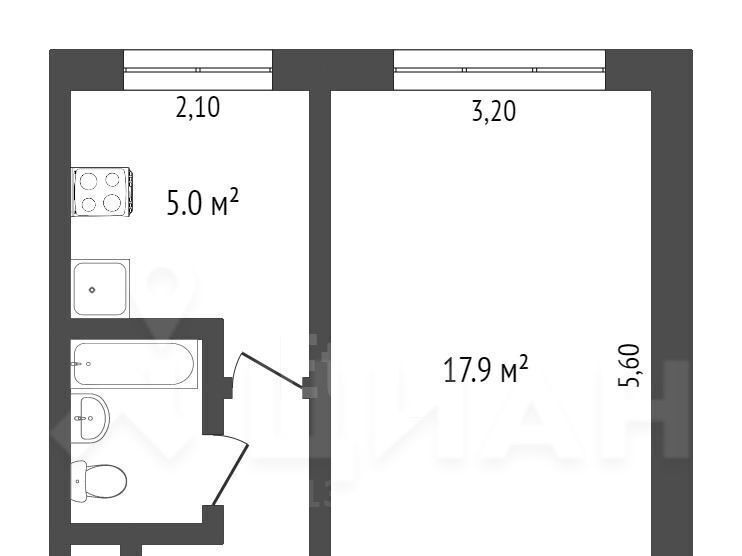 квартира г Юрга ул Комсомольская 4 фото 2