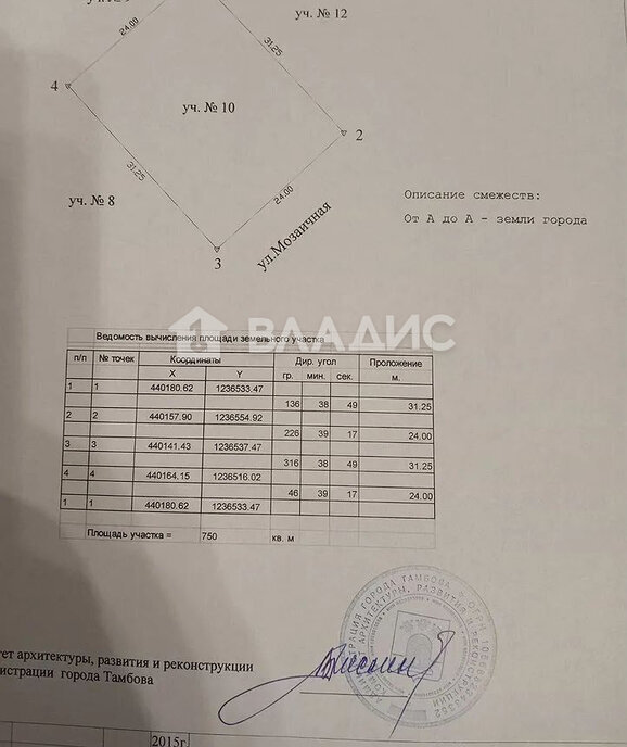 земля г Тамбов Малиновка микрорайон ул имени Евгения Рябинского 10 фото 1