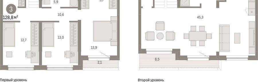 квартира г Новосибирск р-н Октябрьский Речной вокзал ул Большевистская микрорайон «Евроберег» с 49 фото 2