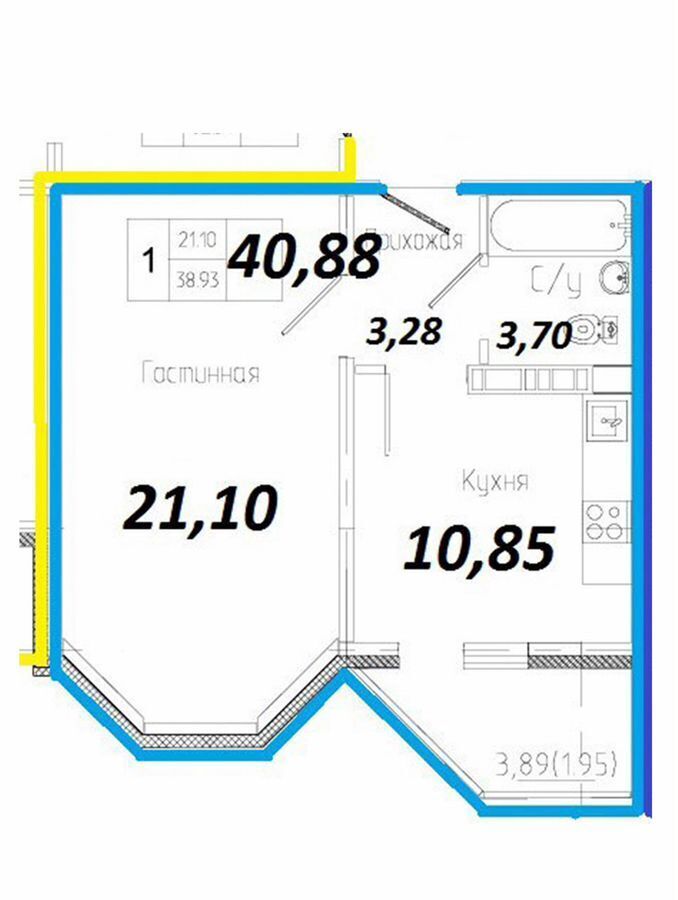 квартира г Оренбург р-н Дзержинский ЖК «Победа» ул. Фронтовиков, 8/3 фото 15