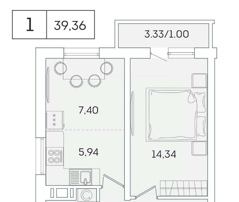 квартира р-н Всеволожский г Мурино ул Графская 6к/4 Девяткино фото 1