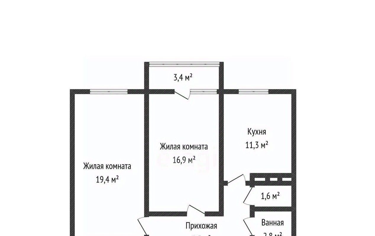 квартира г Краснодар р-н Карасунский ул им. Валерия Гассия 4/7к 3 ЖК Fresh фото 4