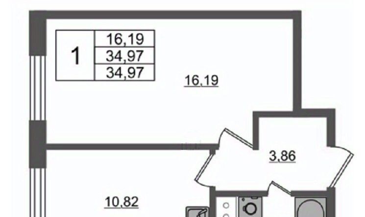 квартира г Санкт-Петербург п Парголово дор Михайловская 14к/1 ЖК Parkolovo метро Проспект Просвещения фото 3