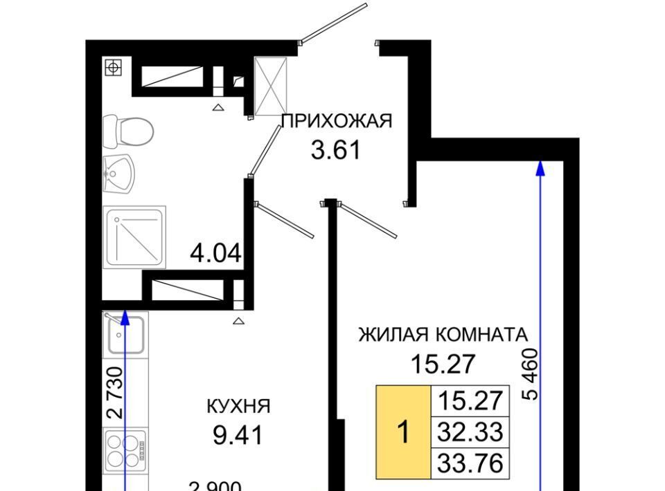 квартира г Ростов-на-Дону р-н Октябрьский пер Элеваторный 6/2а ЖК «Октябрь Парк» фото 1