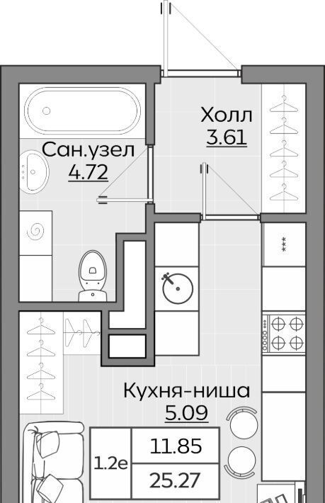 квартира г Казань Дубравная ЖК «Батталовский» фото 1