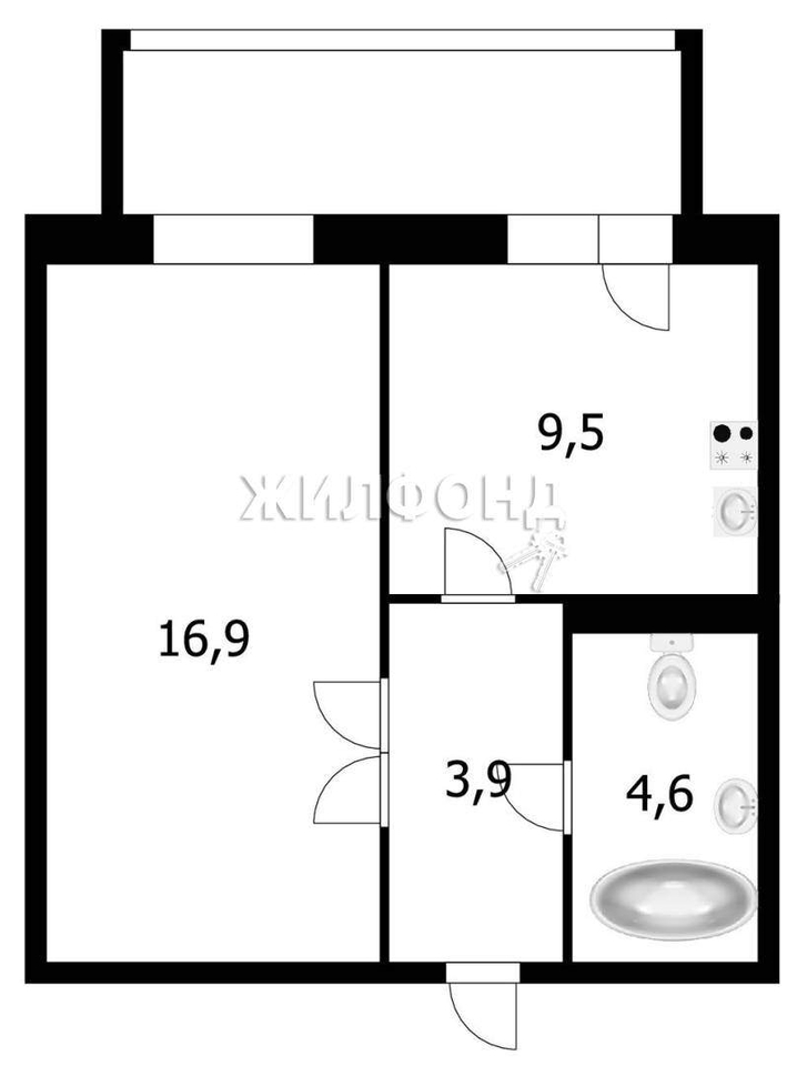 квартира р-н Новосибирский рп Краснообск 2 квартал, д. 216 фото 14