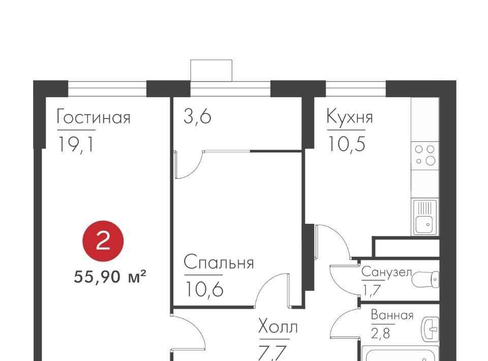 квартира г Самара Московская пр-кт Масленникова 14а фото 3