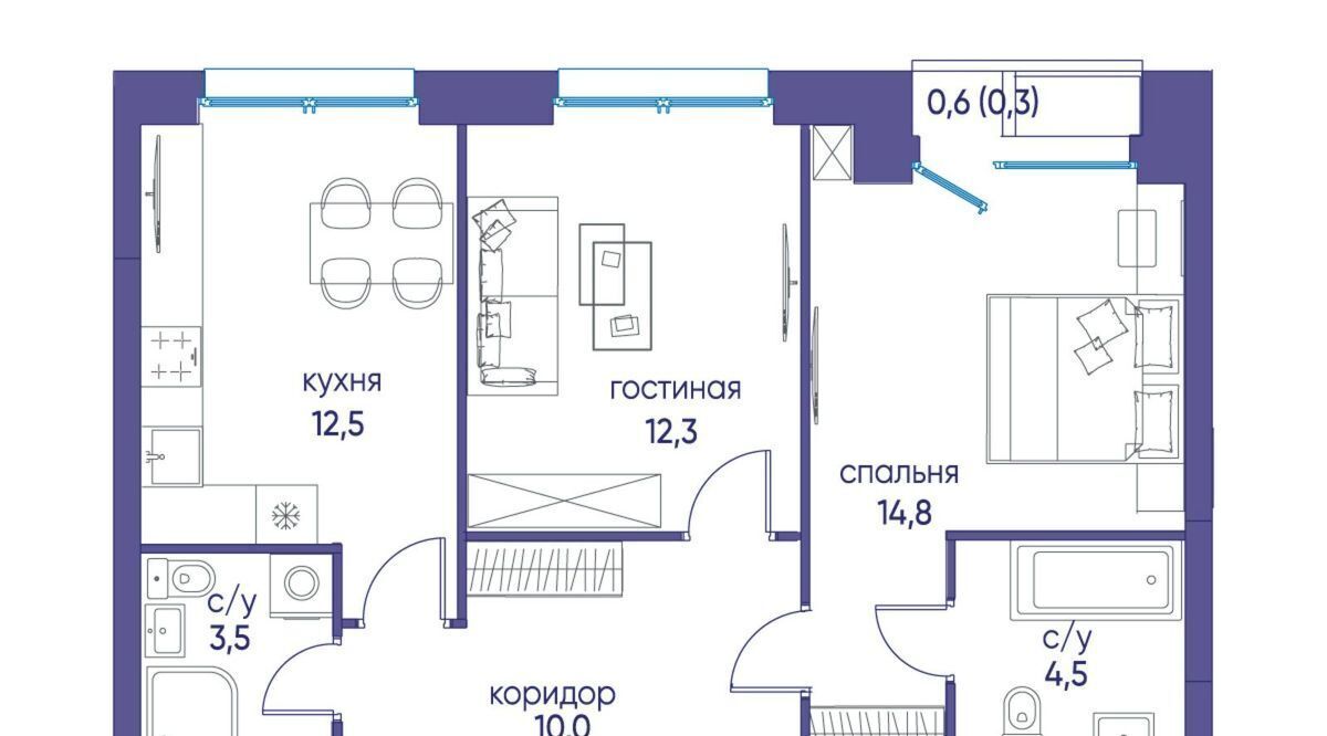 квартира г Москва метро Терехово проезд Проектируемый 1087-й ЖК «Остров» муниципальный округ Хорошёво-Мнёвники фото 1