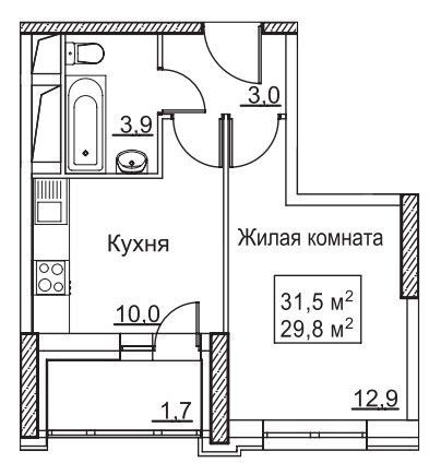 квартира г Москва б-р Андрея Тарковского 10 Новомосковский административный округ фото 2