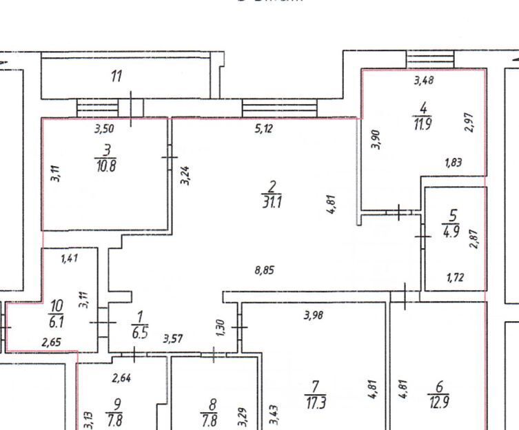 квартира г Владимир р-н Октябрьский ул Мира 15 фото 37