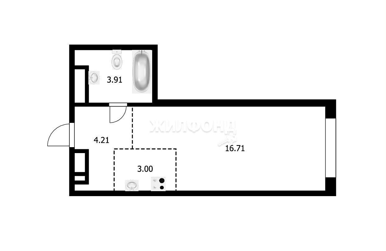 квартира г Новосибирск Студенческая ул Горская 2/1 фото 4