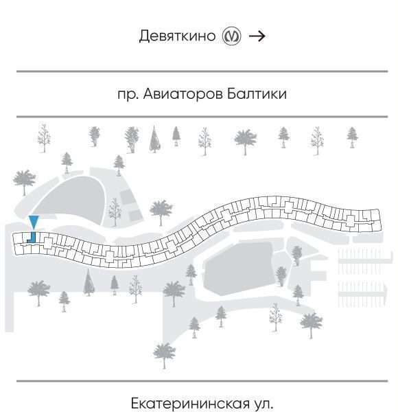 квартира р-н Всеволожский г Мурино пр-кт Авиаторов Балтики 25 Девяткино, Муринское городское поселение фото 4