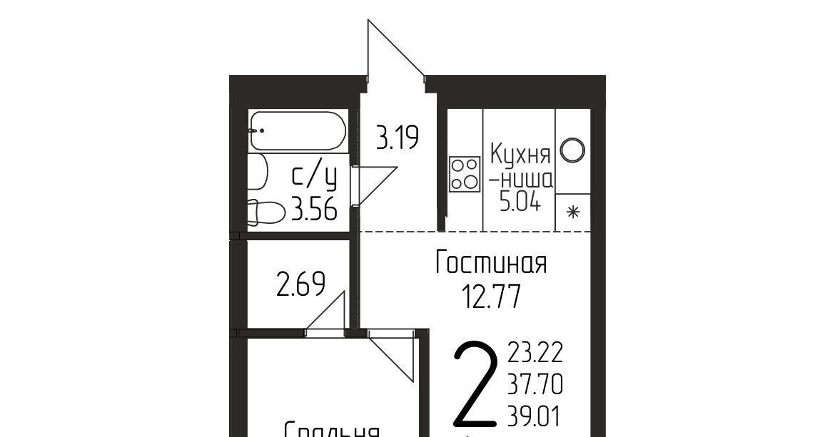 квартира г Уфа р-н Кировский ул Бородинская 19/1 фото 1