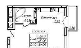 квартира г Смоленск р-н Промышленный ул Александра Степанова 12 фото 2