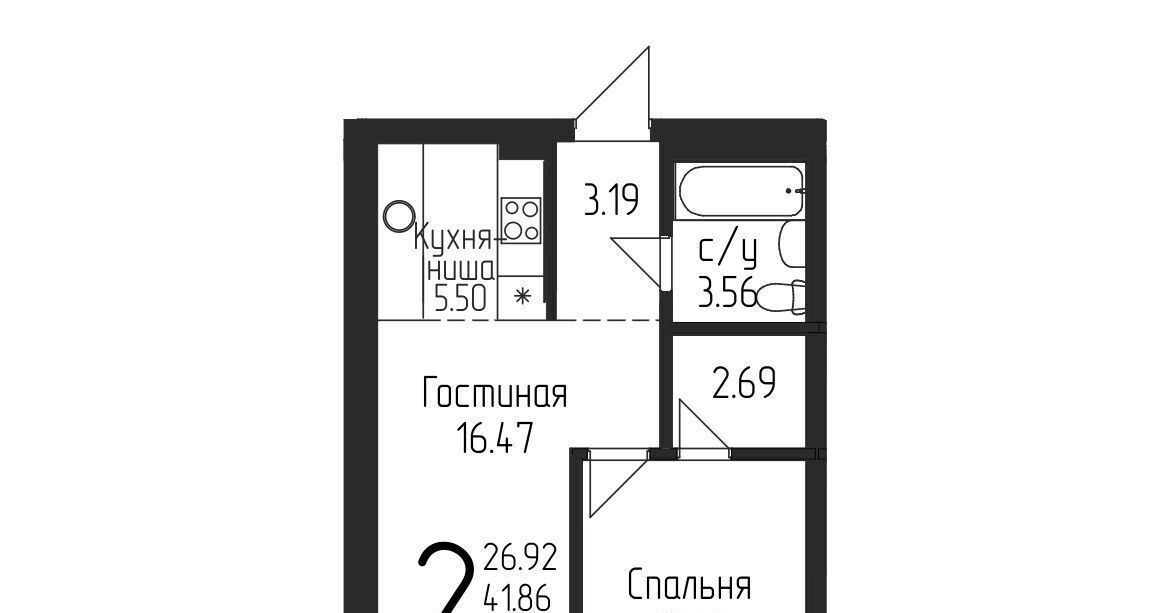 квартира г Уфа р-н Кировский ул Бородинская 19/1 фото 1