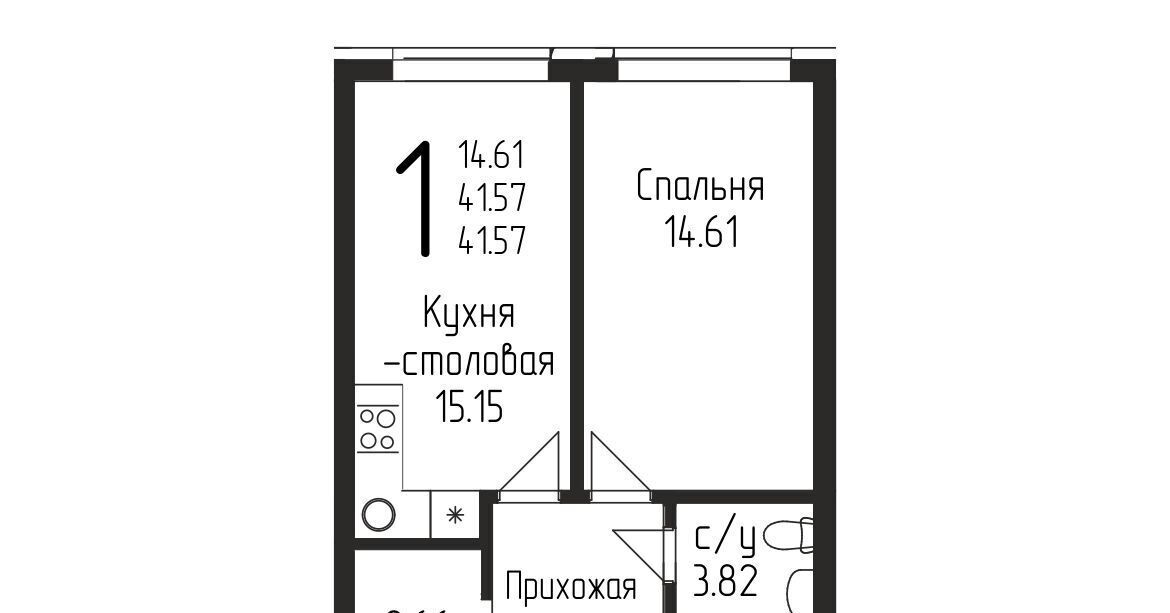 квартира г Уфа р-н Кировский ул Бородинская 19/1 фото 1