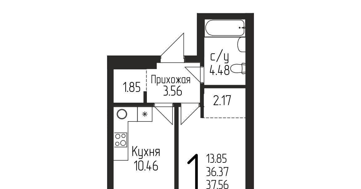 квартира г Уфа р-н Кировский ул Бородинская 19/1 фото 1