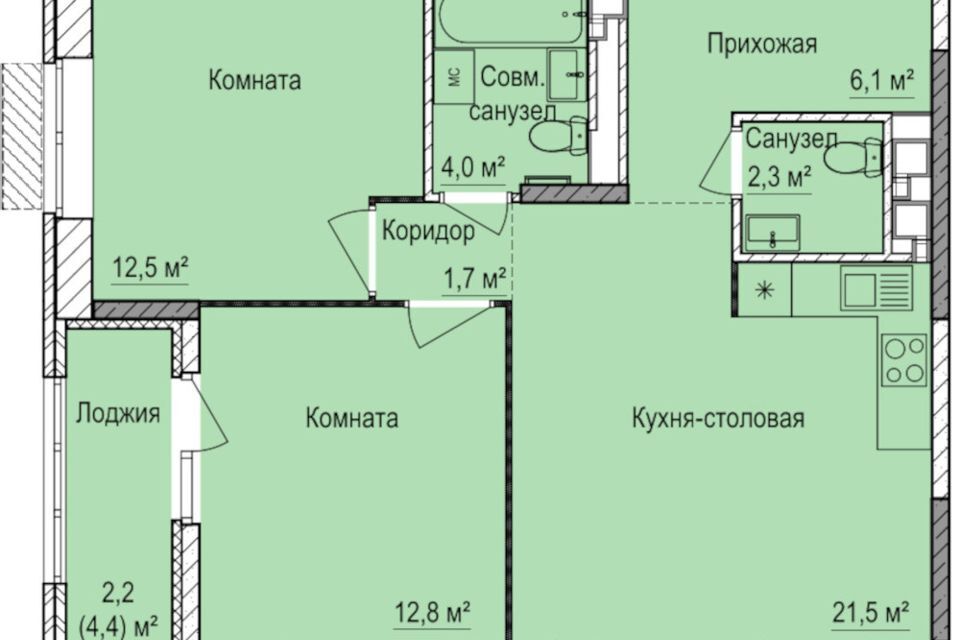 квартира г Ижевск р-н Индустриальный Буммаш Ижевск городской округ, Буммаш фото 1