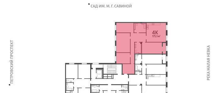 квартира г Санкт-Петербург метро Крестовский Остров пр-кт Петровский 11к/3 округ Петровский фото 2