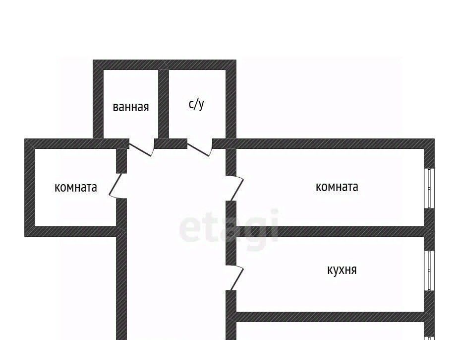 квартира г Екатеринбург Ботаническая пер. Алма-Атинский, 1 фото 13