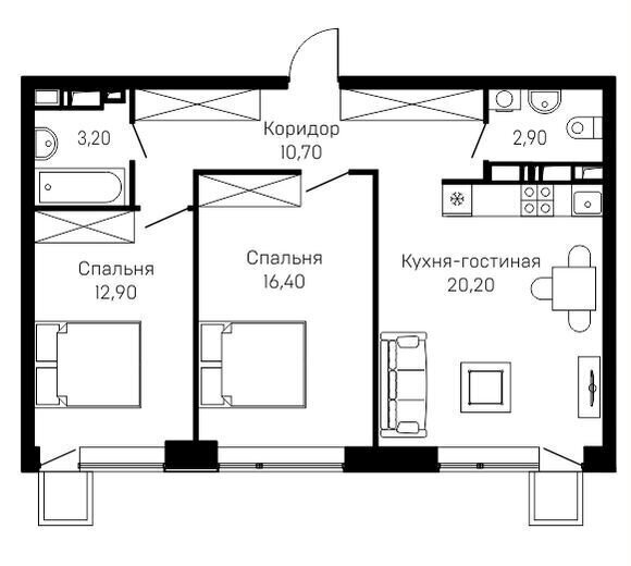 квартира г Ярославль р-н Заволжский д. 11, дер. Мостец фото 3