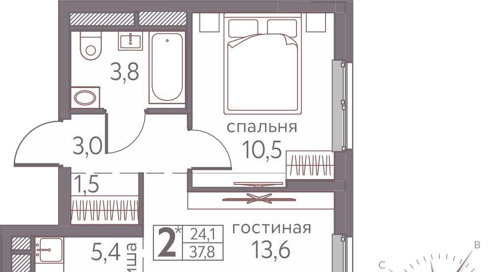 квартира г Пермь р-н Мотовилихинский ул Серебристая 3 фото 1