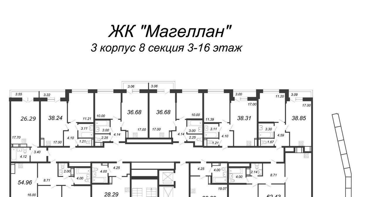 квартира г Санкт-Петербург метро Приморская ул Вадима Шефнера 4 округ Гавань фото 2