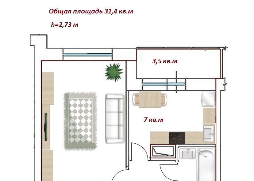 квартира г Санкт-Петербург метро Лесная пр-кт Маршала Блюхера 9к/3 Финляндский округ фото 16