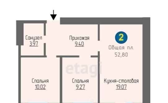 квартира г Калуга р-н Октябрьский пр-д Юрия Круглова 8 ЖК «‎Дубрава Парк» фото 2