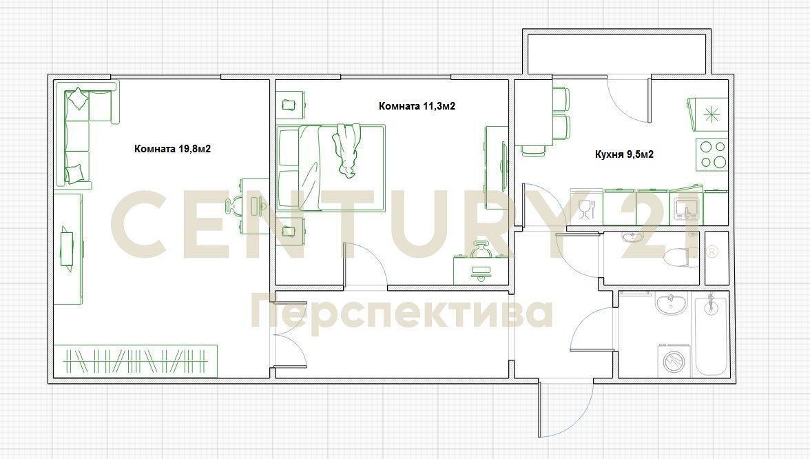 квартира г Москва метро Москворечье метро Борисово ул Борисовские Пруды 7 к. 2 фото 10