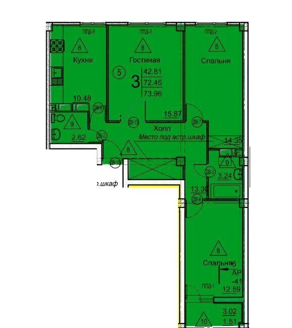 квартира г Пенза Пенза-4 ул Генерала Глазунова 11 р-н Октябрьский фото 10