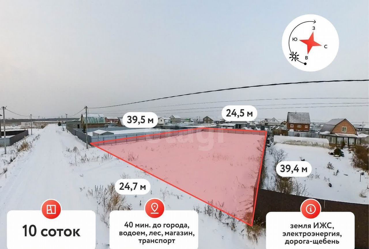 земля р-н Тюменский д Якуши ул Валерии Гнаровской Каскара фото 2