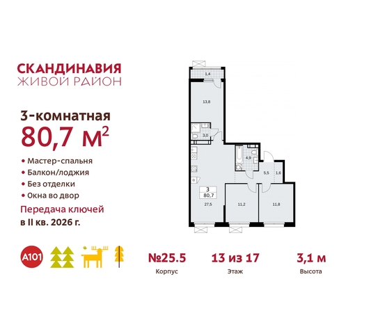 жилой район «Скандинавия» б-р Скандинавский 25/5 Сосенское, Бутово фото