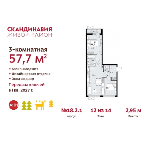 жилой район «Скандинавия» Сосенское, жилой комплекс Скандинавия, 18. 2.1, Бутово фото