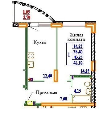 квартира г Иваново р-н Октябрьский микрорайон Самоцветы, 4 стр, Ивановский район фото 1